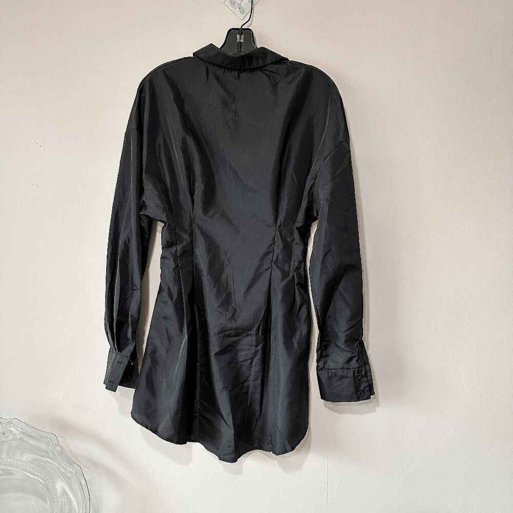 Brand New Black Pleated Corset Style Shirt Dress Size S - Picture 7 of 10